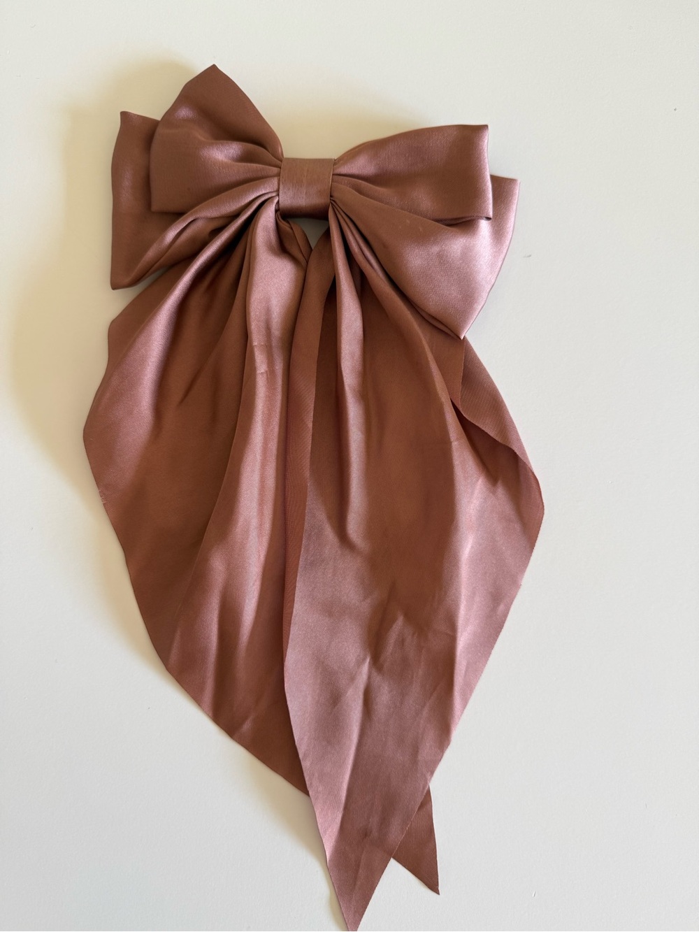 Elegant Mauve Bow Scarf Hair Accessory